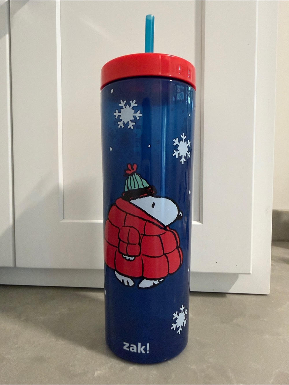 Zak! designs Peanuts character Christmas tumbler/ sipper-brand new